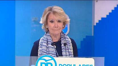 Aguirre dimite como presidenta del PP de Madrid