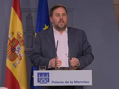 Sáenz de Santamaría y Junqueras inician un “cauce de diálogo estable”