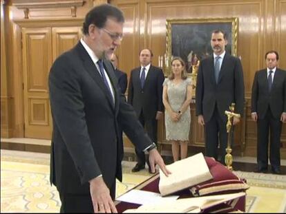 Rajoy jura el cargo de presidente ante Felipe VI