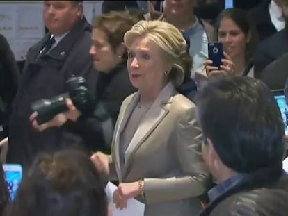 Hillary Clinton vota en Nueva York