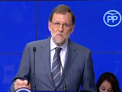 Rajoy pide responsabilidad a PSOE y C's para no bloquear la legislatura