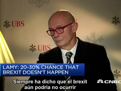 Hay un 20-30% de posibilidades del que el brexit no ocurra: Pascal Lamy