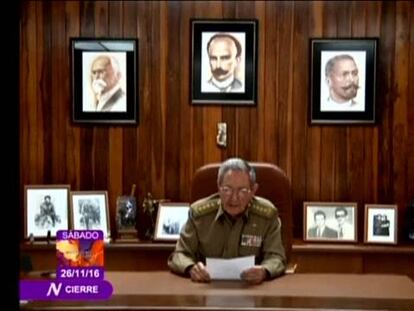 Raúl Castro anuncia el fallecimiento de su hermano Fidel