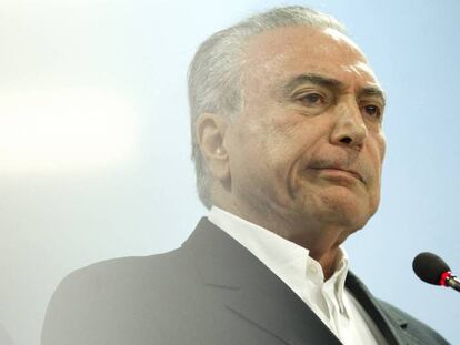 Temer, em pronunciamento neste sábado.