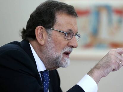Rajoy, durante a entrevista.