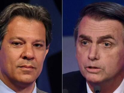 Haddad e Bolsonaro.