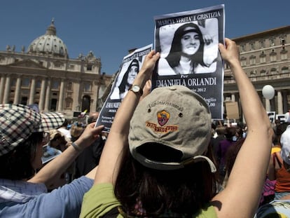 Manifestação no Vaticano para pedir justiça no caso Orlandi, em 2012.