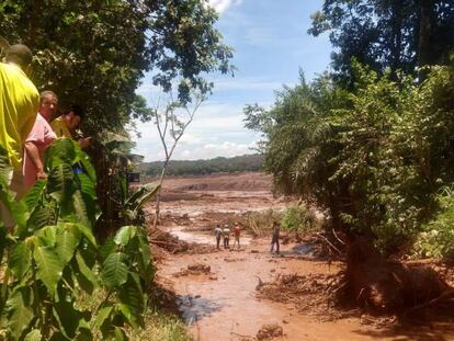 Imagens da barragem de Brumadinho.