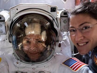 Meir e Koch, as protagonistas do primeiro passeio espacial de duas mulheres