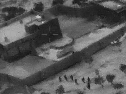 Imagem do vídeo publicado pelo Departamento de Estado dos EUA do momento da operação contra o líder do ISIS.
