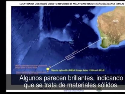 Novas imagens mostram 122 objetos na área em que o avião pode ter caído