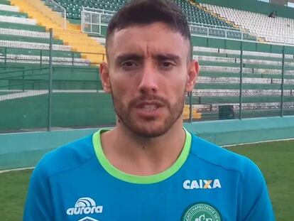 Jogador da Chapecoense agradece apoio durante sua recuperação.