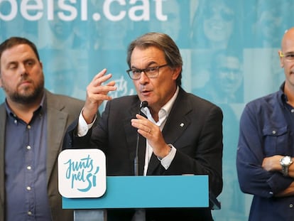 Oriol Junqueras, Artur Mas i Raül Romeva.
