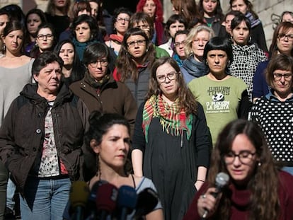 Acte de les dones de la CUP d'aquest dimecres.