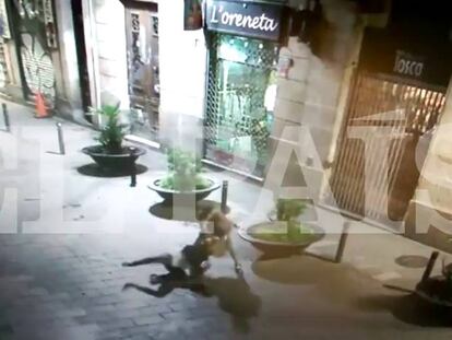 Brutal temptativa de robatori davant del Palau de la Música