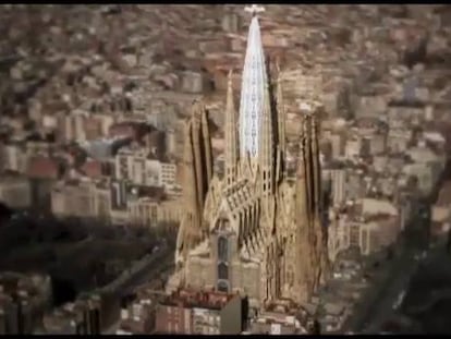 Simulació de les noves torres de la Sagrada Família.