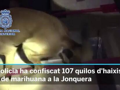La policia intercepta 107 quilos d’haixix i 69 de marihuana a la Jonquera