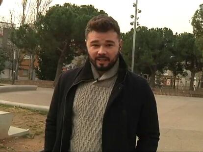 Rufián opina sobre la cavalcada independentista.