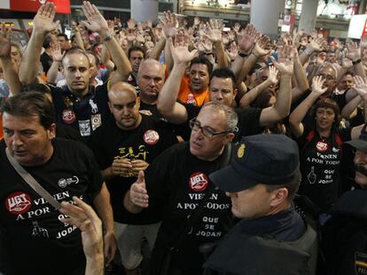 Piquete en Atocha.