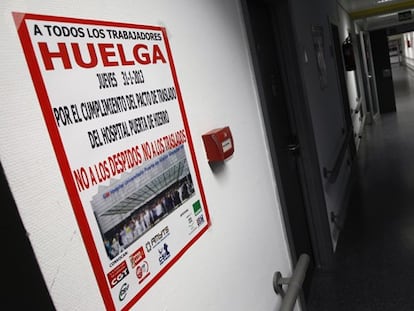 El hospital Puerta de Hierro, en huelga por los despidos y traslados