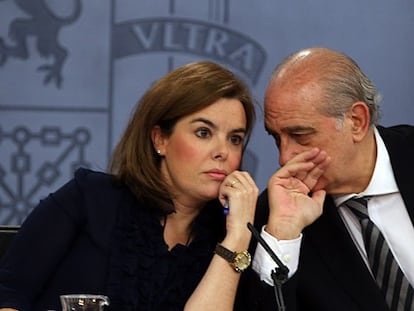 Fernández, en la comparecencia en la que cargó contra la Ertzaintza por no actuar ante los homenajes a etarras.