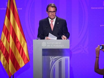 Artur Mas, hoy en Barcelona.