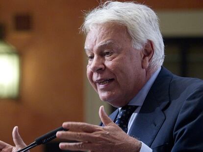 Felipe González este viernes en Sevilla.
