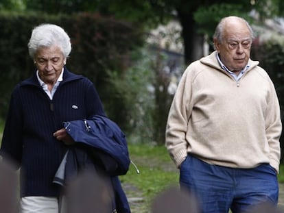 Jordi Pujol y su mujer, Marta Ferrusola, el pasado verano.