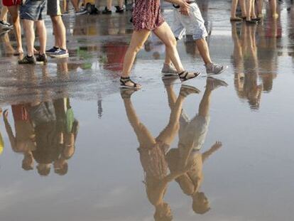 Desalojados un millar de jóvenes del Arenal Sound por la lluvia torrencial