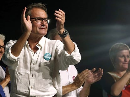 Artur Mas durante un acto de campaña