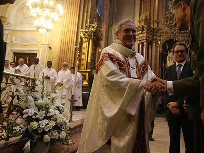 Artur Mas durante la misa