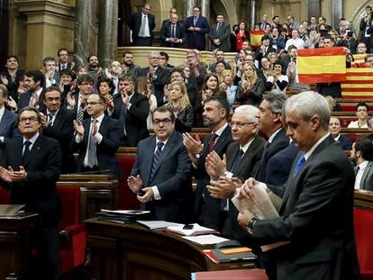 O Parlamento catalão depois da votação sobre a independência. REUTERS/Albert Gea