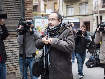 Antonio Baños ayer después de la votación