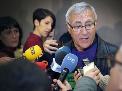 El alcalde de Valencia, Joan Ribó, a la salida del desayuno informativo. MÒNICA TORRES
