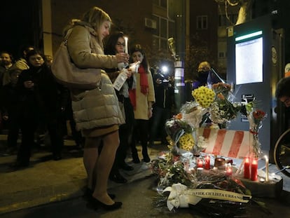 Homenaje al ciclista atropellado en la calle Alberto Alcocer.