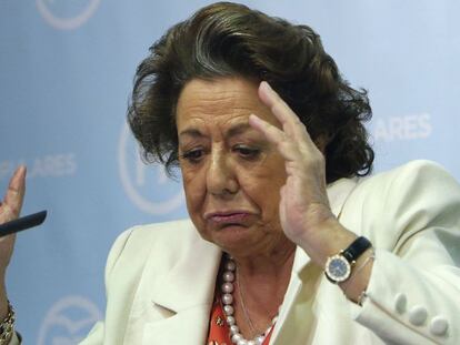 La exalcaldesa de Valencia y senadora Rita Barberá.