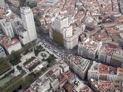La plaza España de Madrid.