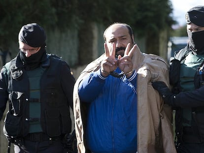 Sinaí Giménez en el momento de la detención.