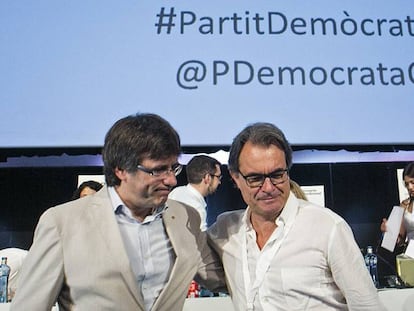 Artur Mas y el presidente de la Generalitat, Carles Puigdemont