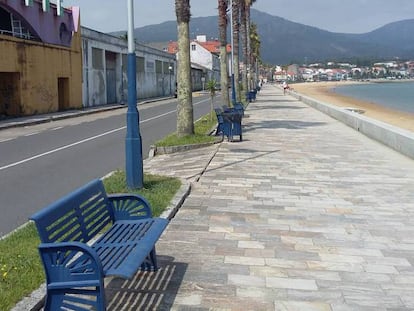 Tramo al final del paseo litoral de A Pobra en el que la Guardia Civil pierde la pista de Diana Quer.