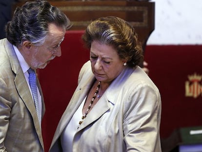 El vicealcalde de Valencia, Alfonso Grau y la alcaldesa, Rita Barberá, en una imagen de archivo.