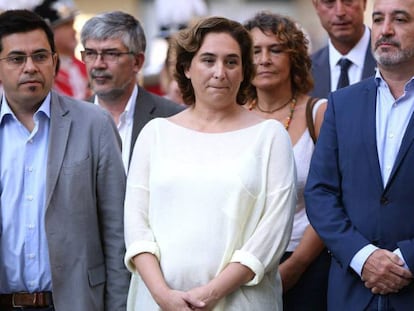 Ada Colau en la ofrenda floral a Rafael Casanova.