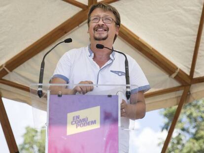 Massimiliano Minocri Xavier Domenech en el acto de Sant Boi.