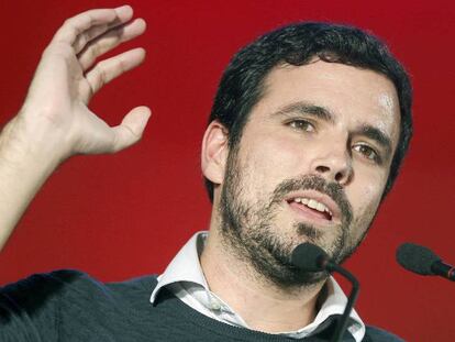 Foto: El coordinador general de IU, Alberto Garzón. / Vídeo: Discurso de Gabriel Rufián en el debate de investidura.