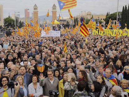 Protesta en Montjuïc por "la judicialización de la política".