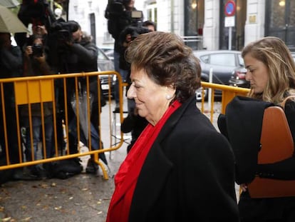 Rita Barberá en el Tribunal Supremo, donde acudió a declarar.