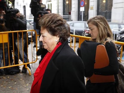 Rita Barberá en el Tribunal Supremo, donde acudió a declarar.