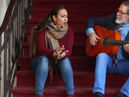 María Terremoto y Diego Carrasco en el Teatro de La Latina, el pasado miércoles.