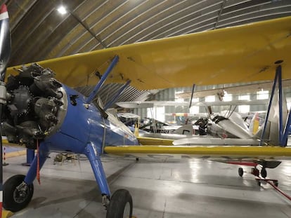 El Stearman Kaydet, uno de los aviones de la colección. Foto: Álvaro García / Vídeo: EPV