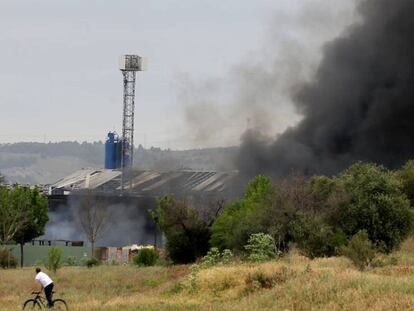Explosión en una planta de residuos de Arganda.